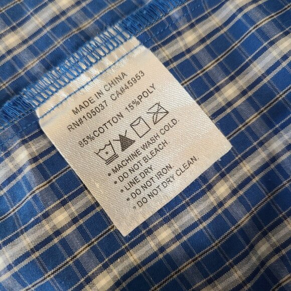 Ariat Pro Series Iverness Performance Snap Shirt Blue PIaid Western L Long Sleev - Picture 6 of 7